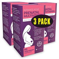 3 Bottles of Organic Prenatal Vitamins - 30 Day Supply - Methylfolate Folic Acid - Natural Herbal Supplements - Prenatal Vitamins with Iron - Prenatal Multivitamin