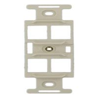 Leviton 41087-QTP QuickPort Duplex Type 106 Insert, 4-Port, Light Almond