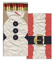 HomArt Fireplace Matches, Large, Snowman and Santa Design