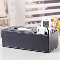 T-ZJHC Hotel Restaurant Tray car Storage Paper Creative Paper Storage Box, Black Plain 1643, 29 13.5 9.8