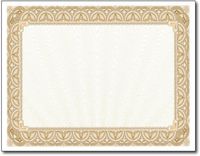 Gold Border Blank Certificate Paper - 100 Pack - 8.5" x 11" Certificates for Printer Awards