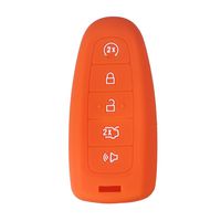XUHANG Sillicone key Skin Cover key Remote Case Protector Shell for Ford Edge Escape Explorer Focus LINCOLN MKS MKT MKX MKZ Keyless Entry Smart Remote 5 Buttons orange