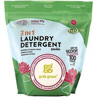 Grab Green Natural 3-in-1 Laundry Detergent Powder, Water Lily, 100 Loads