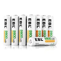 EBL AA Rechargeable Batteries Ni-MH 2800mAh, 100 Counts