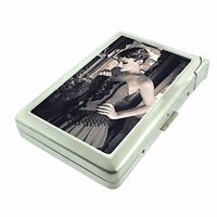 Perfection In Style Metal Cigarette Case with Built in Lighter Vintage Saloon Ladies Design 002