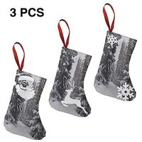 Christmas Stockings Gift Bag Winter Snow Forest Marvellous for Funny Xmas Party