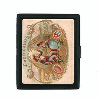 Perfection In Style Metal Cigarette Case Vintage Tobacco Labels Design 001