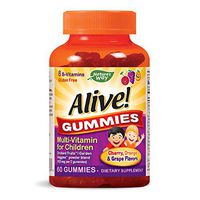 Nature's Way Alive! Children's Gummy Multivitamin, Gluten Free, Made with Pectin, 60 Gummies