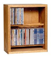 The Wood Shed Solid Oak CD Cabinet, Clear