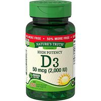 Nature's Truth Vitamin D3 2000 IU | 150 Softgels | High Potency | Non-GMO, Gluten Free