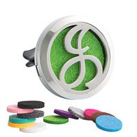 Car Air Freshener Aromatherapy Essential Oil Diffuser Stainless Steel Monogram Intial Locket J