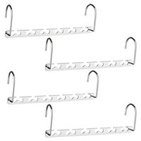 HOUSE DAY 4 Pack Metal Magic Hangers Space Saving Hangers Closet Space Saving Wardrobe Clothing Hanger Oragnizer, Updated Hook Design