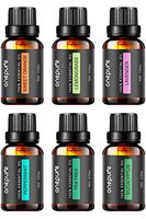 Onepure Essential Oils, 6 x 10ml Essential Oils Gift Set for Diffuser Humidifier Massage Aromatherapy (Lavender, Tea Tree, Eucalyptus, Lemongrass, Orange, Peppermint)