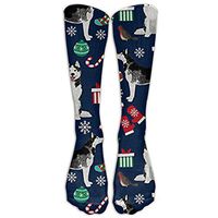 Cute Siberian Husky Christmas Dog Knee High Graduated Compression Socks For Women And Men - Best Medical, Nursing, Travel & Flight Socks