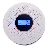 Smoke and Carbon Monoxide Detector - with LCD Display, Battery Operated Smoke CO Alarm Detector Combo Unit