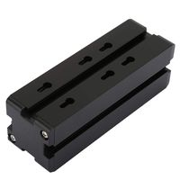 Machine Bed Short Dock, Aluminum Alloy Black Short Machine Bed Short Dock with12 Holes