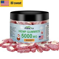 Christmas Santa Hemp Gummies Premium 5000MG Made in USA - Natural Anxiety & Stress Relief - Premium Hemp & Coconut Synergy - Mood & Immunity Support - Ideal Omega 3, 6, 9 Source 80Sweet12OZ