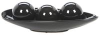 Hosley Black Decorative Bowl and Orb Set. Ideal Gift for Weddings Special Occasions and for Decorative Centerpiece in Your Living Dining Room O3 (Black)