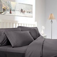 Egyptian Comfort 1800 Count Hotel Quality Deep Pocket Bed Sheet Set Twin/Dark Gray