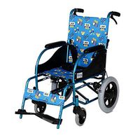Wheelchair, Child Wheelchair Light Portable Belt Wheelchair Folding Manual Wheelchair Travel Scooter Youth Disabled Wheelchair, Bearing About 80KG (Color : Blue, Size : 5782.596cm)