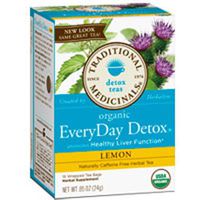 Organic EveryDay Detox Tea Lemon, 16 bags (Pack of 4)