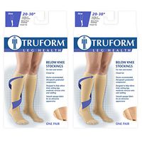 Truform 8865 Compression Stockings Blow Knee Closed Toe 20-30 mmHg, Beige, 2X-Large (Pack of 2)