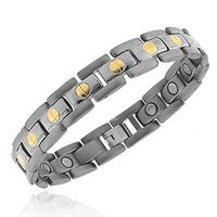 11.5mm Titanium Magnetic Therapy Bracelet Two-Tone 8.5 Inches SPJ