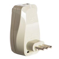 OREI 3 in 1 Italy Travel Adapter Plug with USB and Surge Protection - Grounded Type L - Italy & More - CE Certified - RoHS Compliant WPU-L-GN