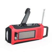 Great One Emergency Hand Crank Self Powered AM/FM NOAA Solar Weather Radio with LED Flashlight, 1150mAh Power Bank for iPhone/Smart Phone