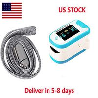 Finger Pulse Oximeter Fingertip Heart Rate Monitor Blood Oxygen Saturation Monitor SpO2 Levels Pulse Oximeter Portable with Lanyard (Blue010)