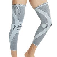 Neotech Care Leg and Knee Support Sleeve (1 Pair) - Bamboo Fiber Knitted Fabric - Elastic & Breathable - Medium Compression - Grey Color (Size S)
