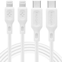 Spigen DuraSync USB C to Lightning Cable [2-Pack] [3ft MFi Certified] [Supports Power Delivery] Works with iPhone 11,11 Pro,11 Pro Max, XR, XS, XS Max, X, 8, 8 Plus, iPad with Lightning Charger Port