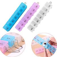 Luckycivia 3 Pack Weekly 7 Day Pill Box, Transparent Storage Box,6 Inch Rectangle Shape Classic Pill Planner Organizer, Storage Case for Vitamins, Medications, Tablets, Capsules-Clear