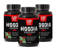Hoodia Gordonii Perfect for Weight Loss - Pure Hoodia Gordonii Extract 2000mg - Hoodia Gordonii Highly Effective Appetite Suppressing (3 Bottles 180 Capsules)