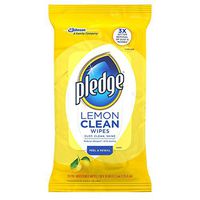 Pledge Lemon Scent Wet Wipes, Cloth, 7 x 10, White, 24/Pack