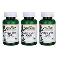 Swanson Active One Multivitamin with Iron 90 Capsules (3 Pack)