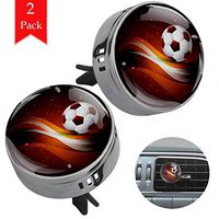 Brown Spots And Football two gun black air freshener aromatherapy essential oil diffusers for car vent clip portable with four refill pads 1.33x1.83in