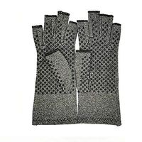 Leoie 1 Pair Breathable Half-finger Dispensing Gloves Medical Anti Arthritis Compression Therapy Gloves S