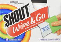 Shout Wipe & Go Instant Stain Remover - 12 CT (Pack - 6)