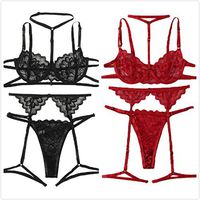 Putars 2 Pack Sexy Lingerie for Women Lace Babydoll Bodysuit Nightwear Outfit Women Lingerie Corset Lace Underwire Racy Muslin Sleepwear Underwear Tops+Briefs
