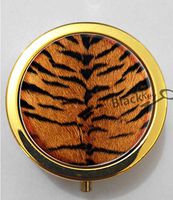 BlackKey Tiger Pattern 3-Compartment Decorative Pocket Gift Box Case Organizer for Pill, Color 2 -1312