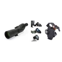 Celestron 52331 TrailSeeker 65-Straight Spotting Scope (Black) with NexYZ 3-Axis Universal Smartphone Adapter