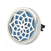 JAOYU Car Diffuser Essential Oil Car Air Freshener Stainless Steel Vent Clip Aromatherapy Locket with 8 Color Pads for Women