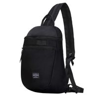 Samstrong Sling Bag Chest Bag Anti Theft Crossbody Backpack Transformable Shoulder Bag Waterproof Casual Daypack for Hiking Cycling and Travel, Black