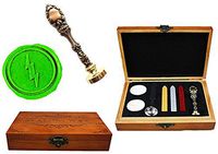 MNYR Vintage Lightning Nature Luxury Wood Box Gold Metal Peacock Wedding Invitations Gift Cards Paper Stationary Envelope Seals Custom Logo Wax Seal Sealing Stamp Wax Sticks Melting Spoon Gift Box Kit