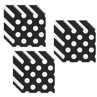 Black Polka Dot Luncheon Napkins - 48 Pieces