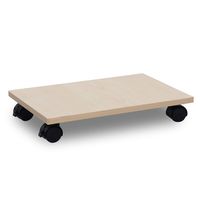 Bestier Computer CPU Stand Cart CPU Holder with 4 Caster Wheels Under Desk (Oak)