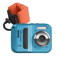 Kodak EasyShare Sport C123 12 MP Waterproof Digital Camera (Blue Bundle with Orange Float Strap)