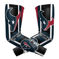 Houston Texans Cooling Arm Sleeve (Pair) - Elbow Brace Support Sun UV Protection for Men & Women - Sports Sleeves for Basketball Baseball Softball Volleyball