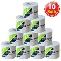 10 Rolls Soft Toilet Paper Tissue Bulk,Strong Biodegradable Double Pulp 3 Layers Unscented Bath Tissue (White)